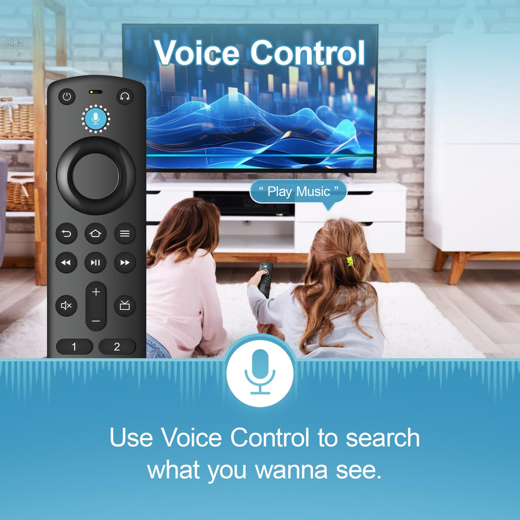Voice Replacement Remote for Fire Stick, Fire Cube, AMZ FireSeries TVs
