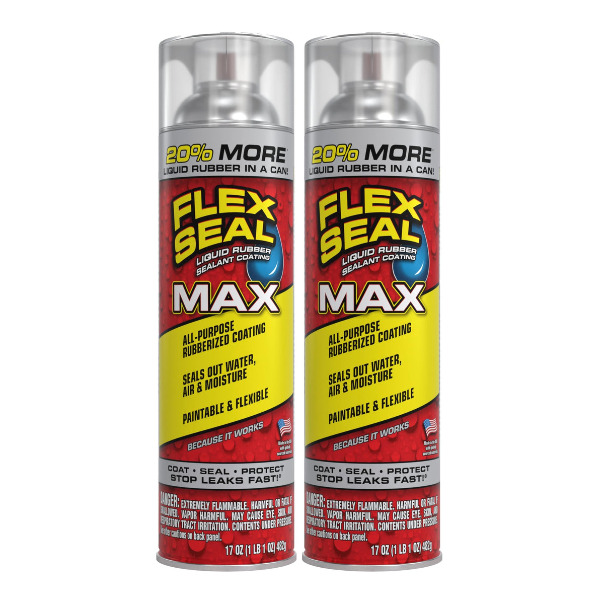 Flex Seal Spray Rubber Sealant Coating, Waterproof, Clear, 14 oz, 1-Pack