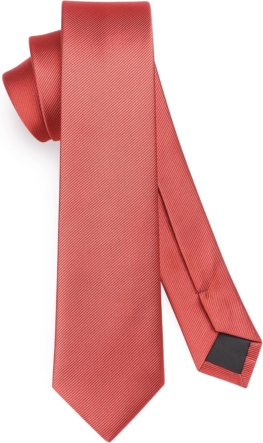 HISDERN Skinny Tie Solid Color 6cm Slim Ties for Men Wedding Classic Formal Business Necktie