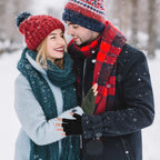 Grevosea 2 Pair Fingerless Warm Gloves - Winter Half Finger Gloves Thickened Knit Touchscreen Stretchy Mittens for Men Women
