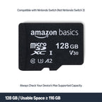 Amazon Basics microSDXC Memory Card, 64GB, A2, U3, 100MB/s Read Speed, Black, 2-Pack