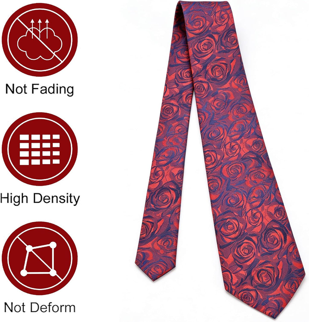 yenlk Men's Classic Necktie, Formal Tie for Weddings, Business and Prom