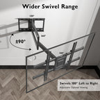 BONTEC Long Reach TV Wall Bracket, 1040 mm TV Mount for 32-75 Inch, 60 kg