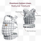 Momcozy Baby Carrier for 3-24M/3.2-20kg, Waist 64-127cm, Cotton Black