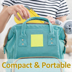 Qunlions life Baby Healthcare and Grooming Kit, Infant Safety Care Set with Hair Brush Comb Nail Clipper, Baby Essentials Kit for Newborn Girls Boys (Green 14 in 1）