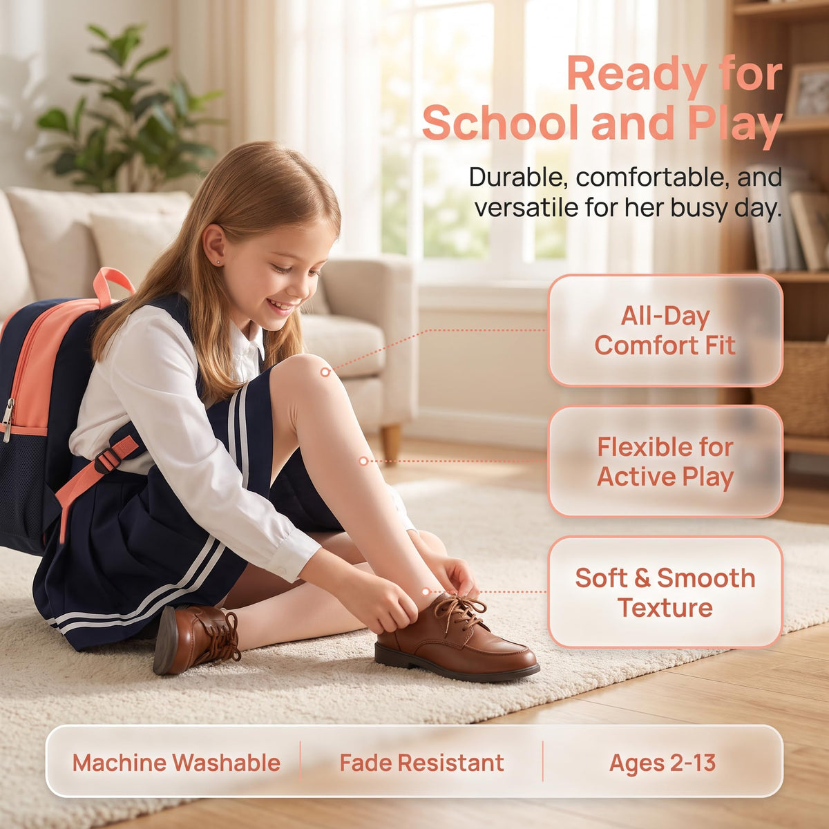 Girls Tights Microfiber Kids School Footed Soft Ballet Dance Pantyhose