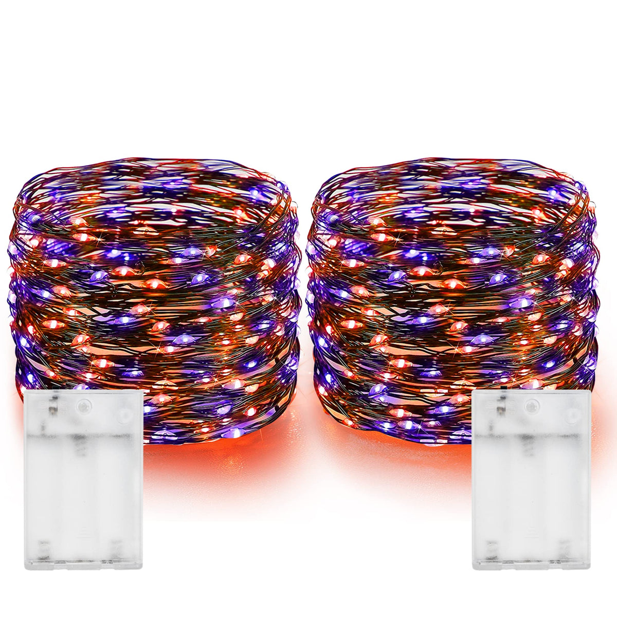 Dazzle Bright Fairy Lights Battery Operated, 20 FT 60 LED Silver Wire Waterproof Battery Operated String Lights, Christmas Decorations for Indoor Outdoor Bedroom Yard Decor, Red