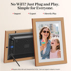 Frameo WiFi Digital Photo Frame 10.1 Inch - 1280x800 HD IPS Touch Screen Picture Frame Electronic, 32GB Memory, Auto Rotate, Wall Mountable, Digital PictureFrame for Sharing Photos and Videos