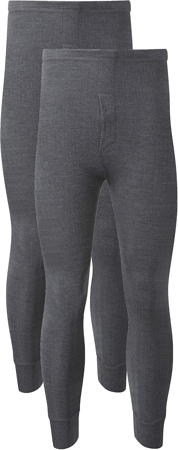 Heatwave® Pack of 2 Men's Thermal Trousers Long Johns Warm Underwear Baselayer, S M L XL XXL Thermals
