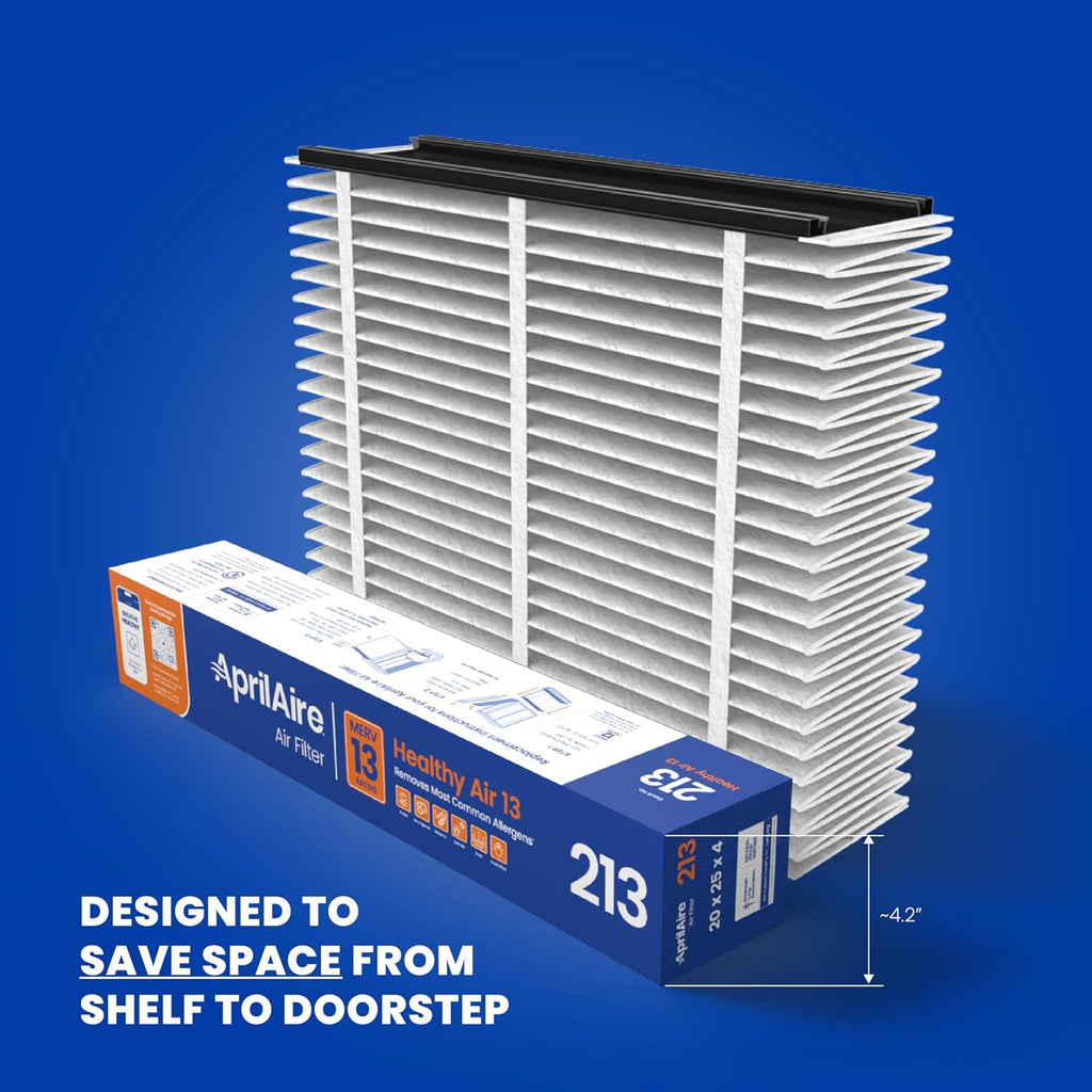 AprilAire 213 Replacement Filter for AprilAire Whole-House Air Purifiers - MERV 13, Healthy Home Allergy, 20x25x4 Air Filter (Pack of 1)