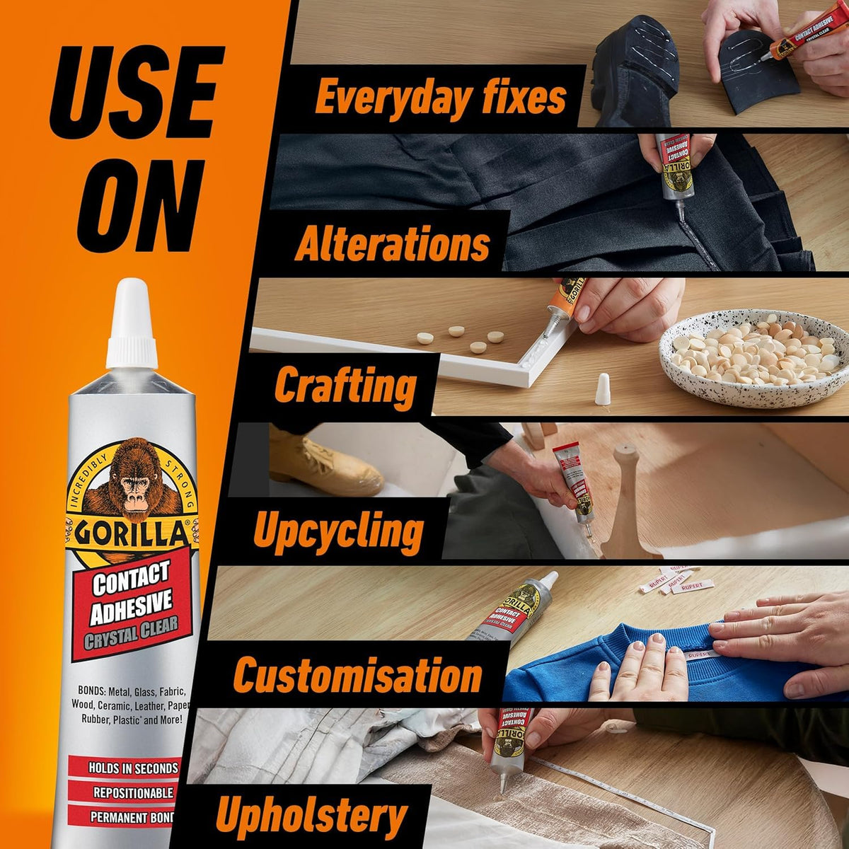 Gorilla Contact Adhesive 75g (6 Pack)