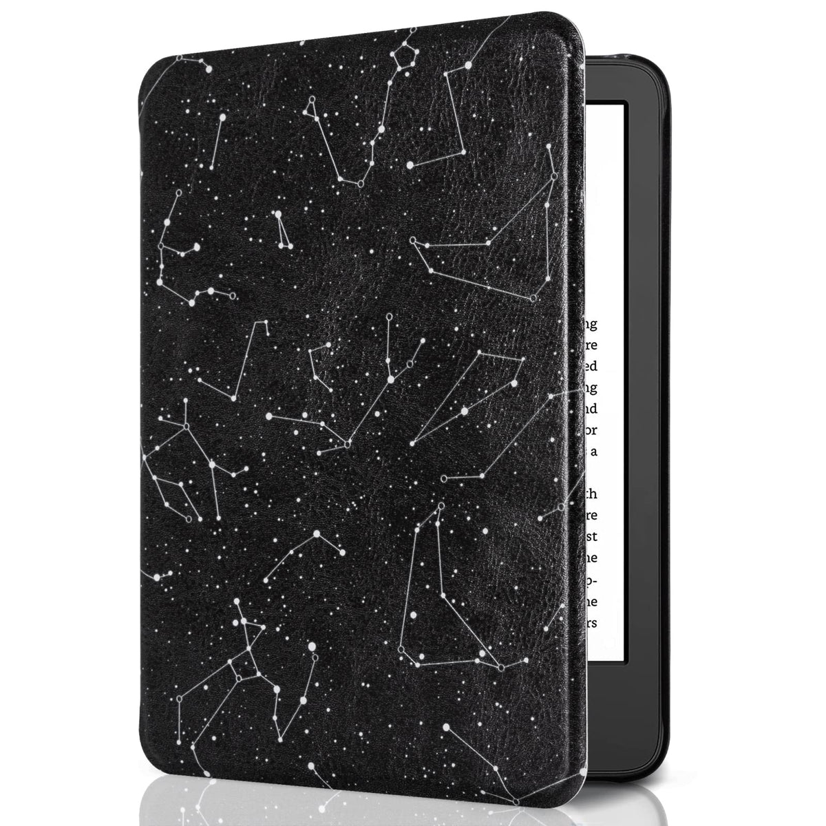 CoBak Case for 6" Kindle 11th Generation 2024 and 2022, Premium PU Leather Smart Cover with Auto Sleep/Wake for Kindle, Black