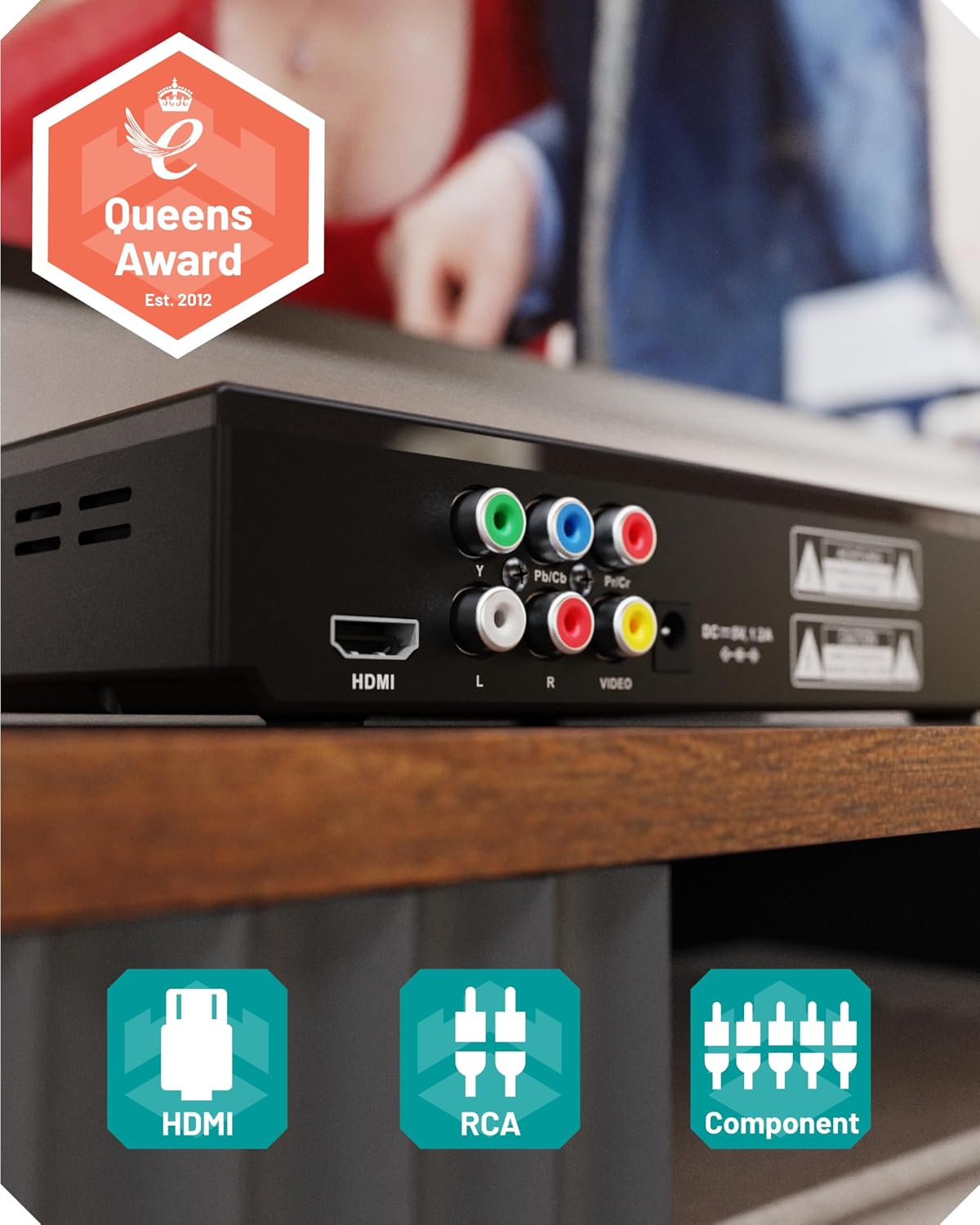 Oakcastle DVD100 DVD Player for TV, Multi Region, HDMI, 1080p Upscaling