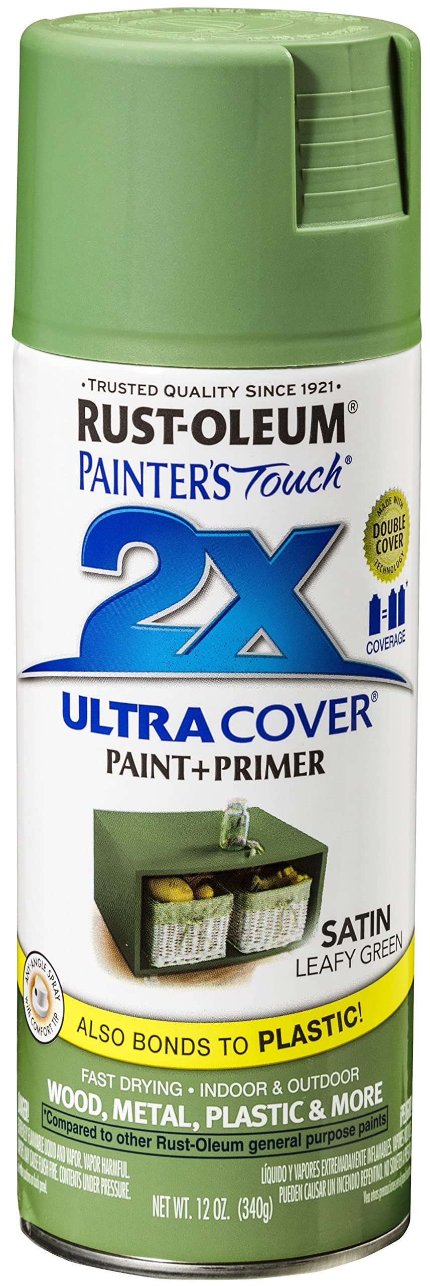 Rust-Oleum 334023-6PK Painter's Touch 2X Ultra Cover Spray Paint, 12 oz, Gloss Almond, 6 Pack