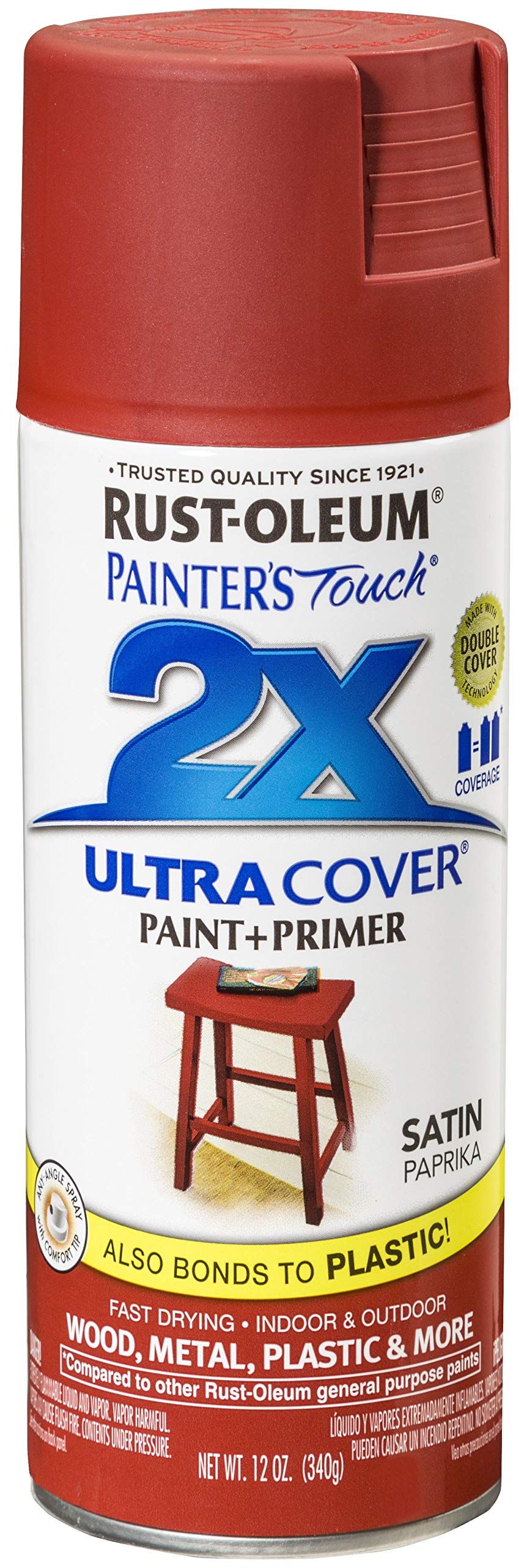 Rust-Oleum 334023-6PK Painter's Touch 2X Ultra Cover Spray Paint, 12 oz, Gloss Almond, 6 Pack