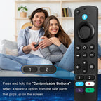 Voice Replacement Remote for Insignia TV/Fir‘eStick/Cube, AMZ Serie Stick(HD, 4K, 4K Max, Lite), Remote with Fir’eSearch, Easy Pairing for Insignia, Hisense, TCL, 3rd Gen Smart TVs