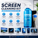 Betron Screen Cleaner Spray Kit with Cloth for TV, Laptop, Monitor, 500ml