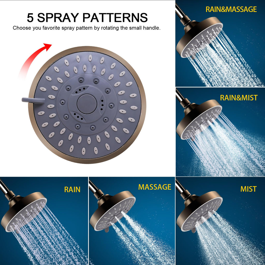 FEELSO Shower Head with Shower Filter, Filtered Shower Head for Hard Water