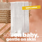 Silentnight Safe Nights Baby Blanket - Pack of 2 Soft 100% Cotton Cellular Baby Blanket for Newborn Ideal for Cot, Crib, Moses Basket and Pram - Baby Essentials - 2 Pack - Grey