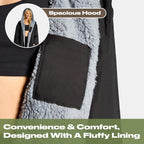 OHS Adults Drying Robe, Gifts for Women Outdoor Water-Resistant Changing Robe Womens Jacket Comfy Sherpa Privacy Robes for Women Men, Stay Dry Swimming Camping Drying Robes - S/M, L/XL