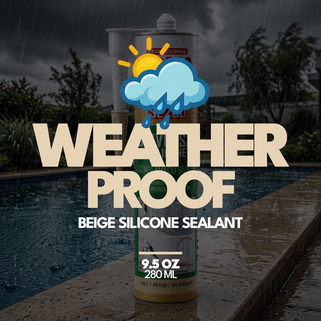 Brown Silicone Sealant, Waterproof & Flexible Sealant and Adhesive - 280ml
