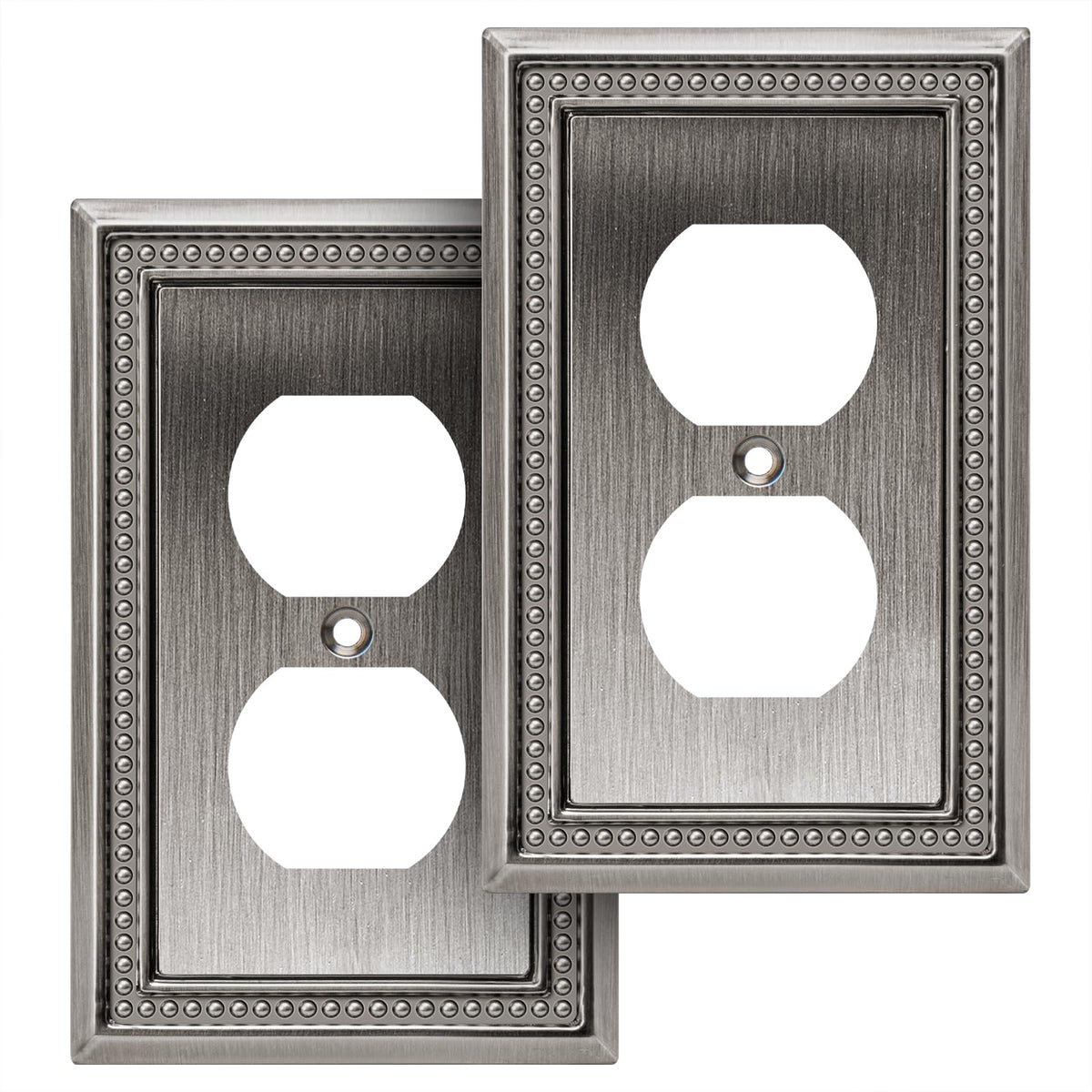 Sunken Pearls Heavy-Duty 4 Toggle Light Switch Plate, Antique Brass, 1 Pack