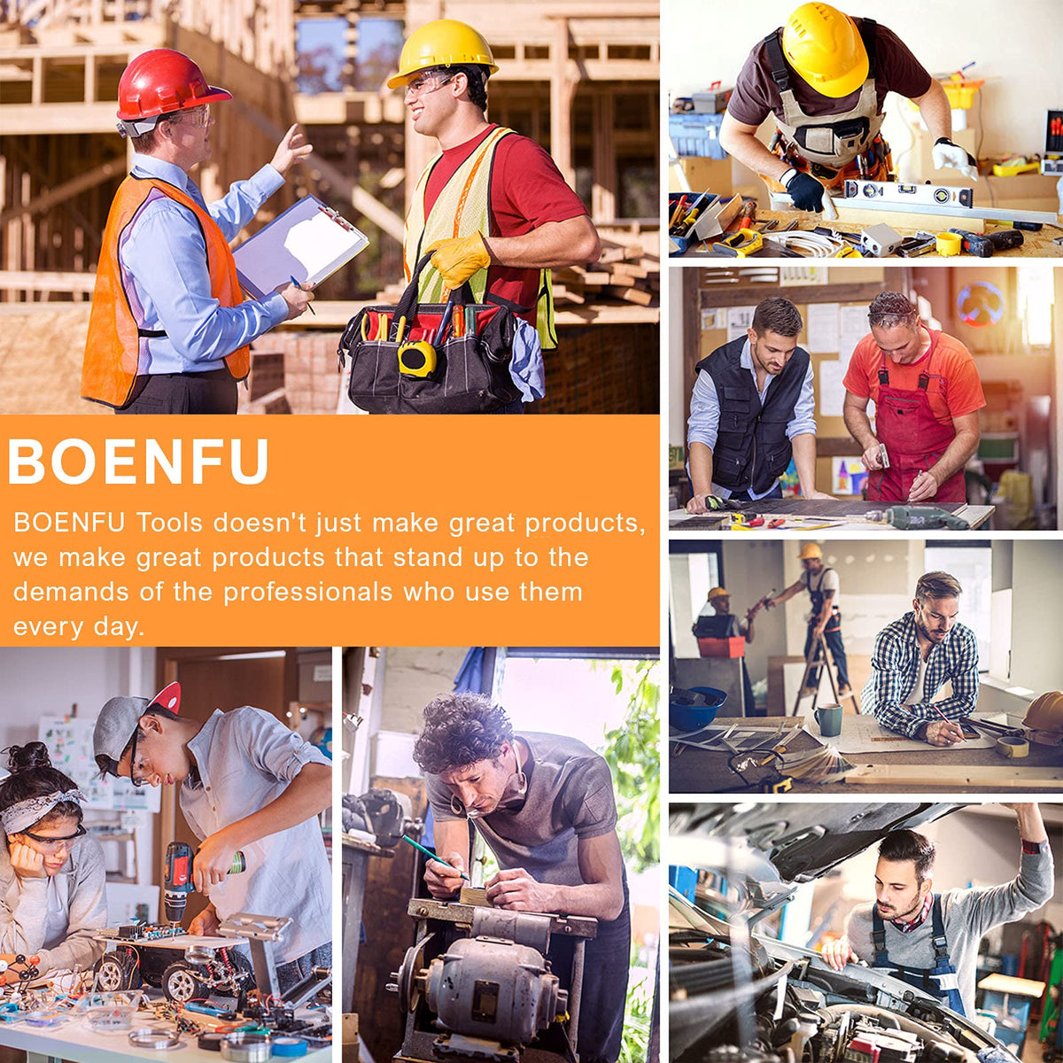 BOENFU Wire Cutters Heavy Duty Snips Flush Cut Side Cutters Pliers
