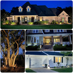 AUDERWIN Solar Spot Lights Outdoor Waterproof, 6 Packs, Neutral White