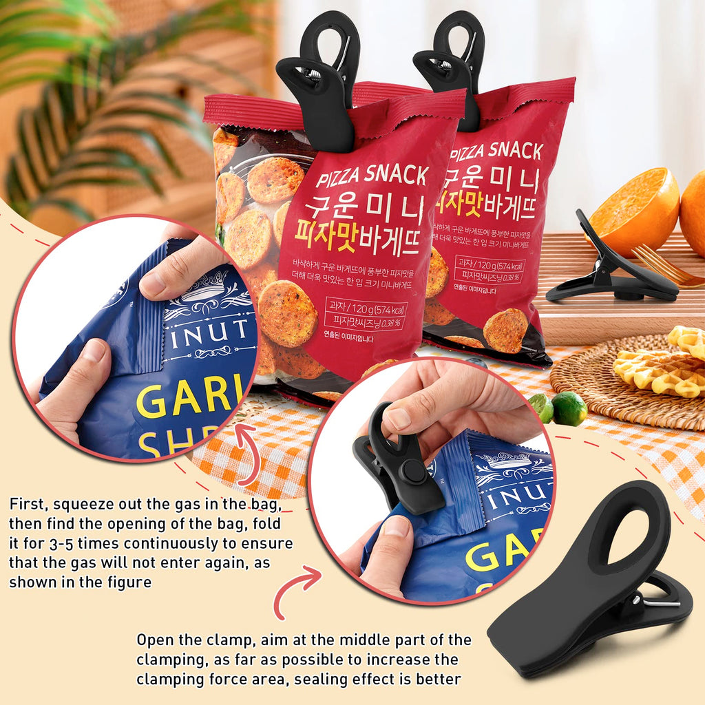 Chip Clips, Bag Clips for Food Storage, 12 Pack Multicolor