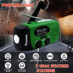 2000mAh Wind Up Solar Radio, Emergency Weather Radio,FM/AM Hand Crank Radio