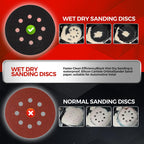 165 PCS 5 Inch Sanding Discs Random Orbital Sander Sandpaper