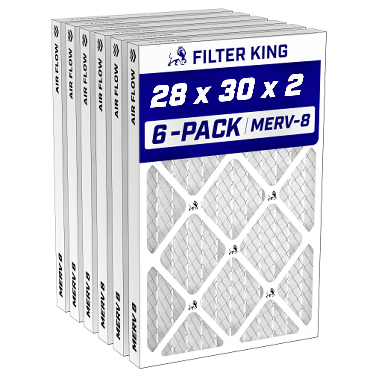 Filter King 19.25x23.25x2 Air Filter MERV 8, AC Furnace Filters (6-Pack)