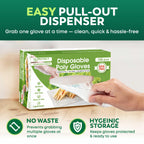 Keppi 600 Pack Disposable Food Prep Gloves – Clear Polyethylene, Latex- BPA & Powder-Free – Bulk Kitchen Gloves for Cooking, Catering, BBQ, Baking, Restaurant Food Handling