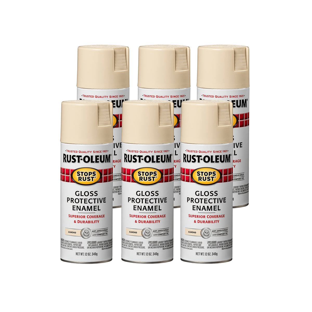 Rust-Oleum 7776830 Stops Rust Spray Paint, 12 oz, Flat Black