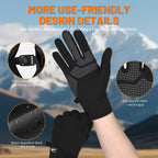 Thermal Winter Gloves for Men Women, Anti-Slip Touch Screen Liner Gloves for Running, Walking, Riding, Driving and Cycling