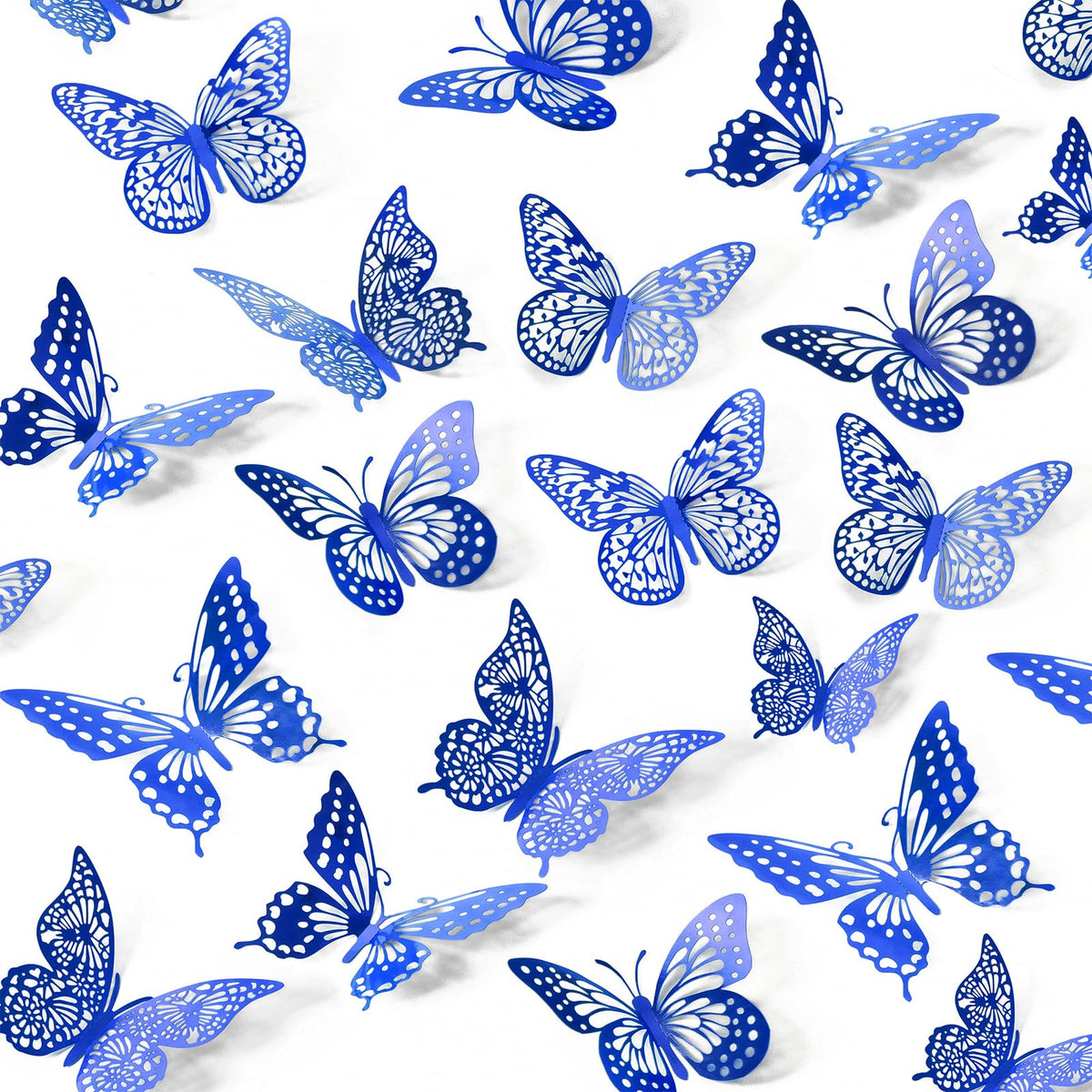 SAOROPEB 3D Butterfly Wall Decor 48 Pcs Gold Butterfly Birthday Decorations