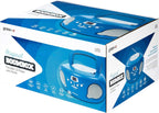 Groov-e Original Boombox - Portable CD Player with Bluetooth, Radio, 3.5mm Aux Port, & Headphone Socket - LED Display, 2 x 1.2W Speakers - Battery or Mains Powered - Blue
