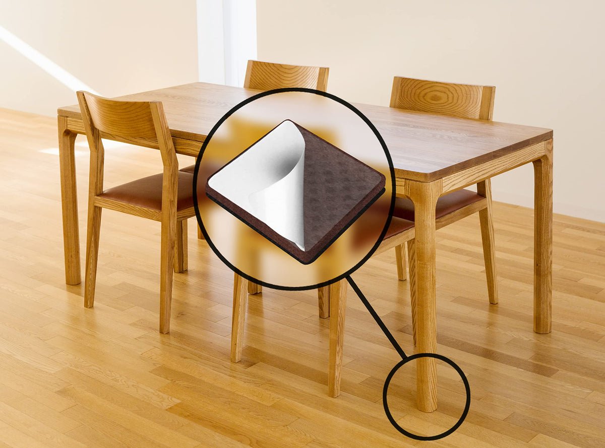 Slipstick GorillaPads Non Slip Furniture Pads/Gripper Floor Protectors (Set of 4) 3 Inch Square Self Adhesive Rubber Stoppers for Furniture Legs, CB155