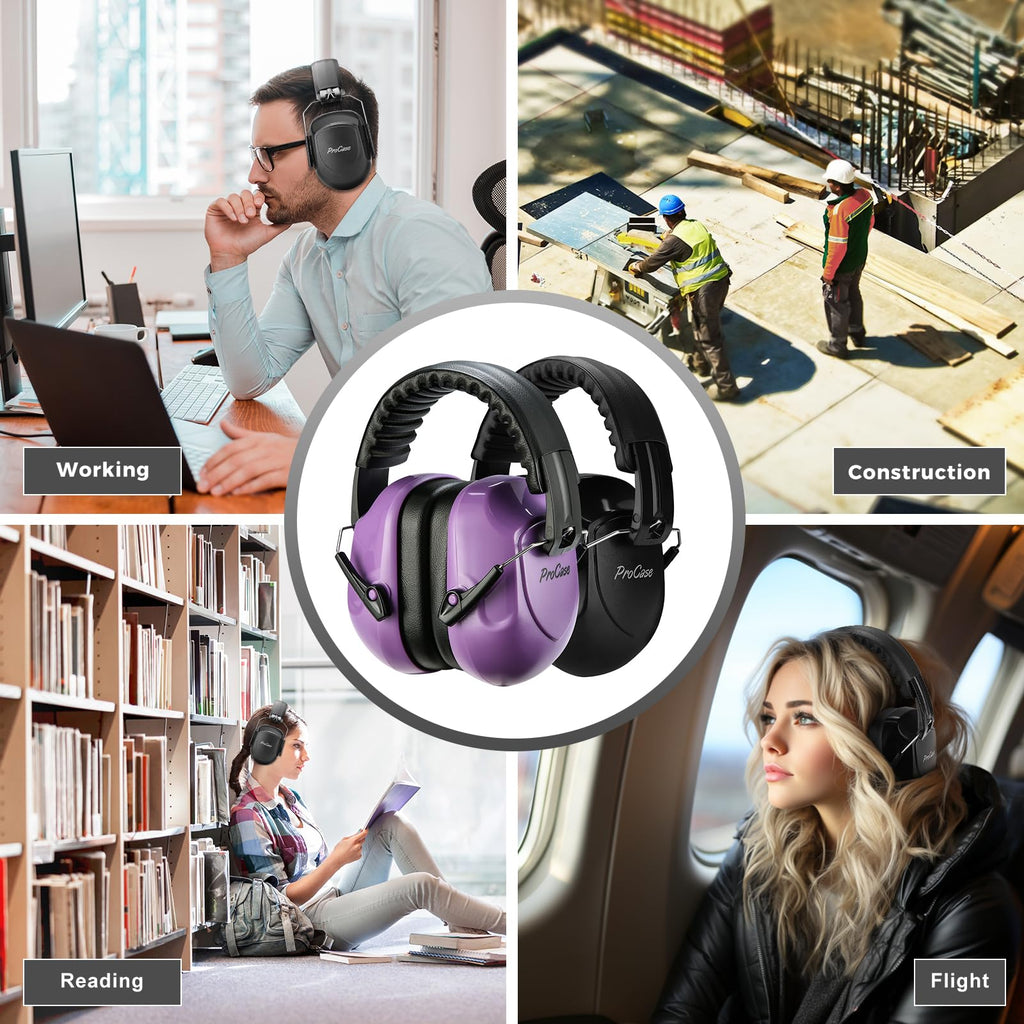 ProCase Hearing Protection Ear Muffs SNR 33dB, Noise Cancelling Headphones