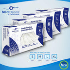 MediHands Clear Vinyl Powder Free Gloves | Food Safe | Disposable | Latex Free | Medium - Pack of 100