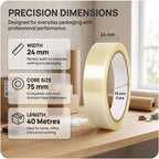 Clear Cellotape, 6 Rolls, 24mm x 40m, 45 Micron