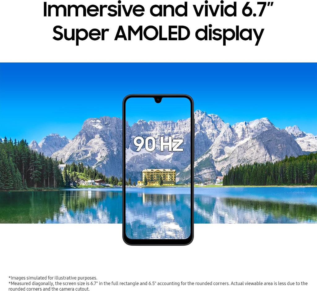 Samsung Galaxy A17 5G, AI Smartphone, Slim 7.5mm Frame, Large Screen, 50MP Camera, 128GB Storage, 4GB Memory, 5000 mAh Battery, Black, 3 Year Extended Warranty (UK Version)