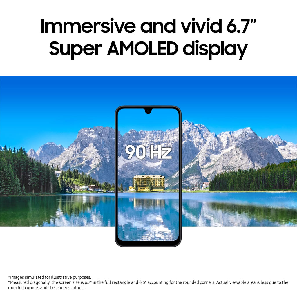Samsung Galaxy A17 5G, AI Smartphone, Slim 7.5mm Frame, Large Screen, 50MP Camera, 128GB Storage, 4GB Memory, 5000 mAh Battery, Black, 3 Year Extended Warranty (UK Version)