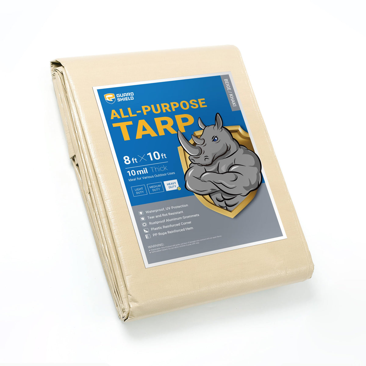 GUARD SHIELD Heavy Duty Tarp 20x30 Feet Silver/Black Multi Purpose Thick Waterproof Poly Tarp Cover 10mil