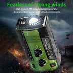 SOLARBABY Wind Up Solar Radio, Emergency Hand Crank Self Powered AM/FM Survival Solar Weather Radio with LED Flashlight,SOS Alarm,2000mAh Emergency Power Bank for Smart Phone (M-Orange)