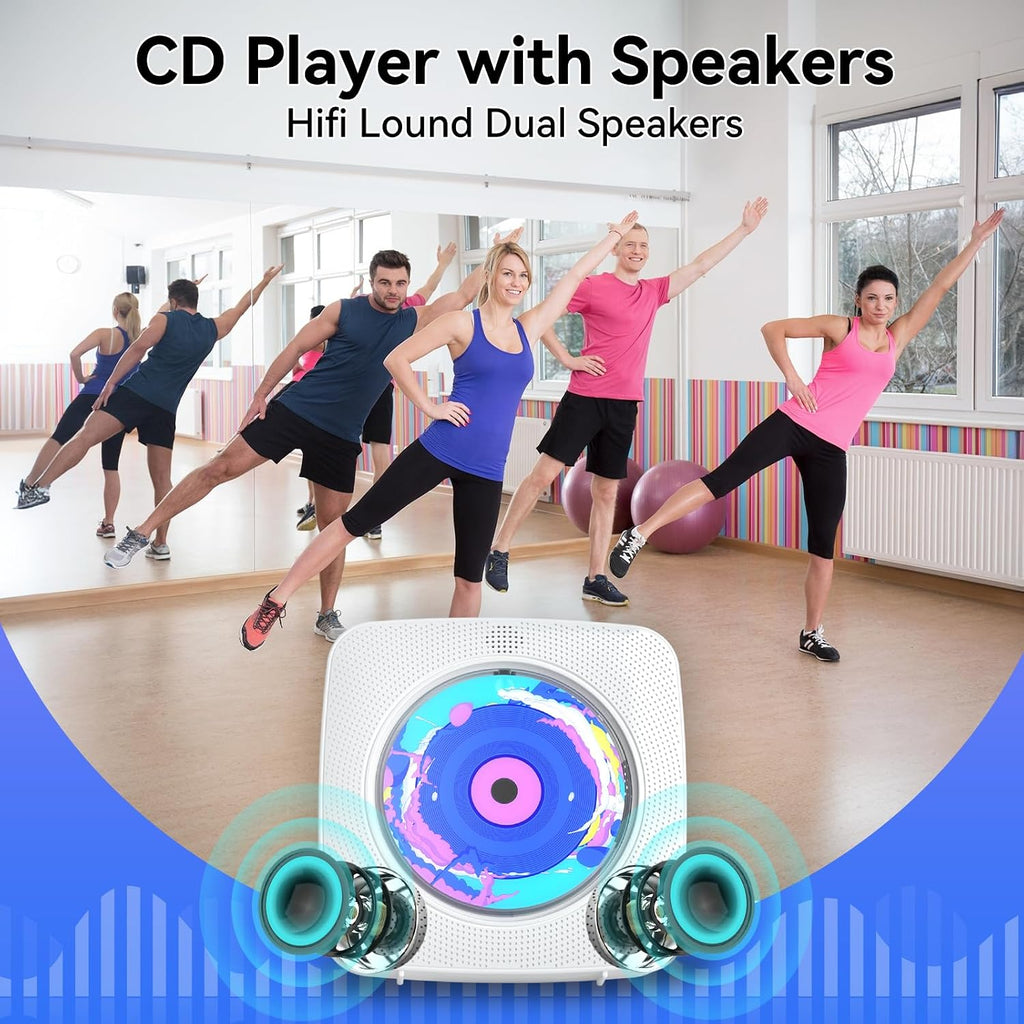 CD Player Portable: Kegaudio CD Players for Home with Speakers Bluetooth