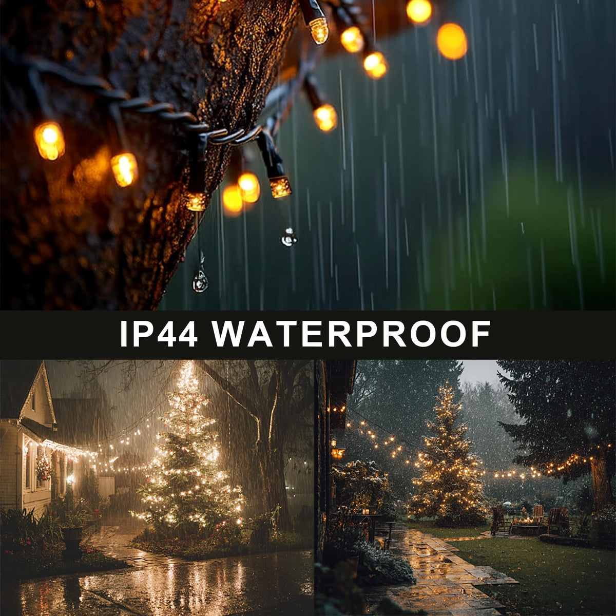 Dazzle Bright 300 LED Christmas String Lights, 100 FT Connectable Waterproof String Lights Green Wire with 8 Modes, Christmas Decorations for Indoor Outdoor Xmas Party Yard Garden (Warm White)