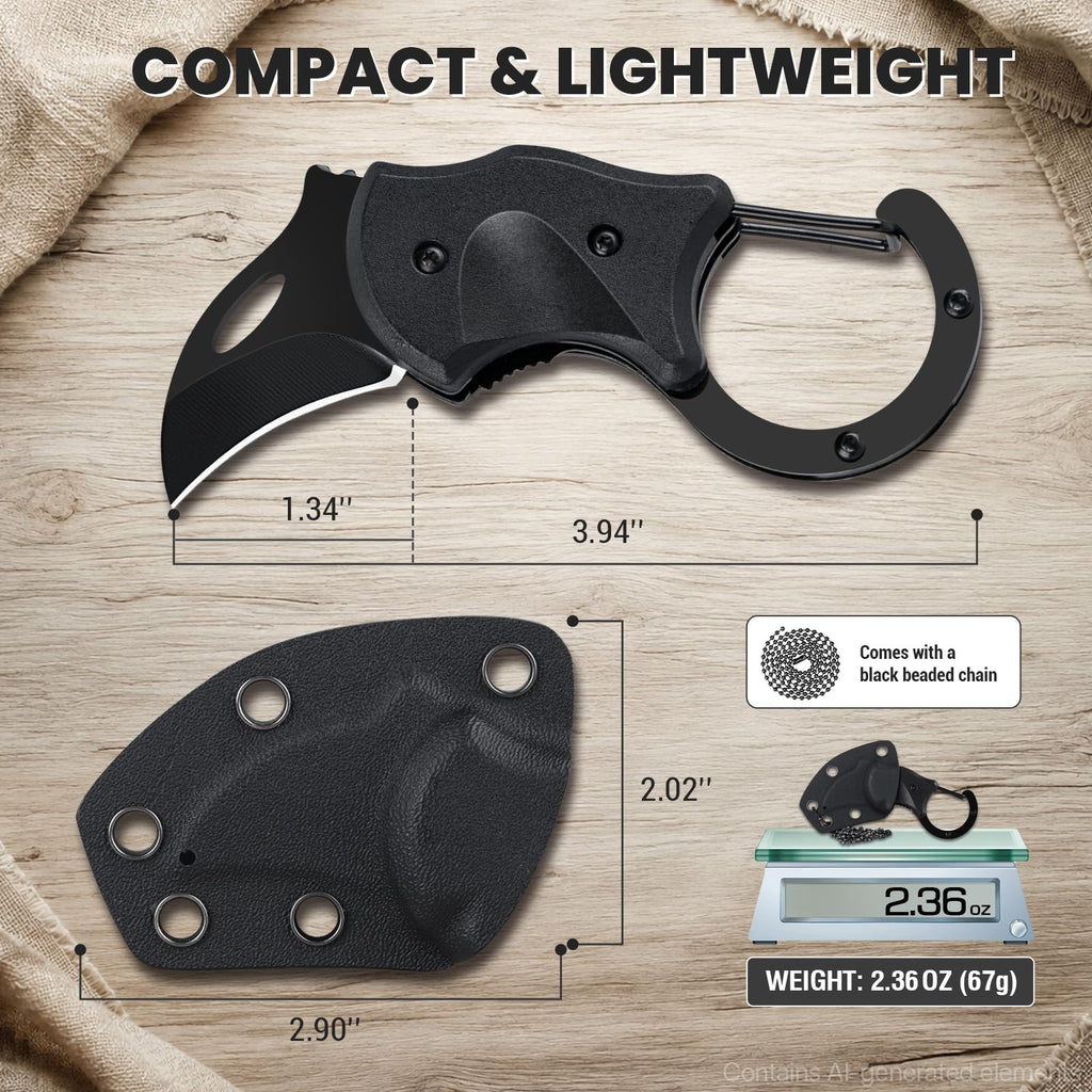 FUNBRO Small Pocket Knife, Cool Box Cutter with 1.34 Inch Sharp Blade