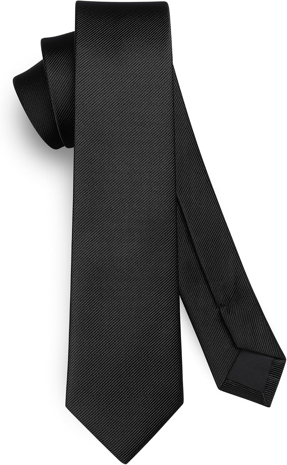 HISDERN Skinny Tie Solid Color 6cm Slim Ties for Men Wedding Classic Formal Business Necktie