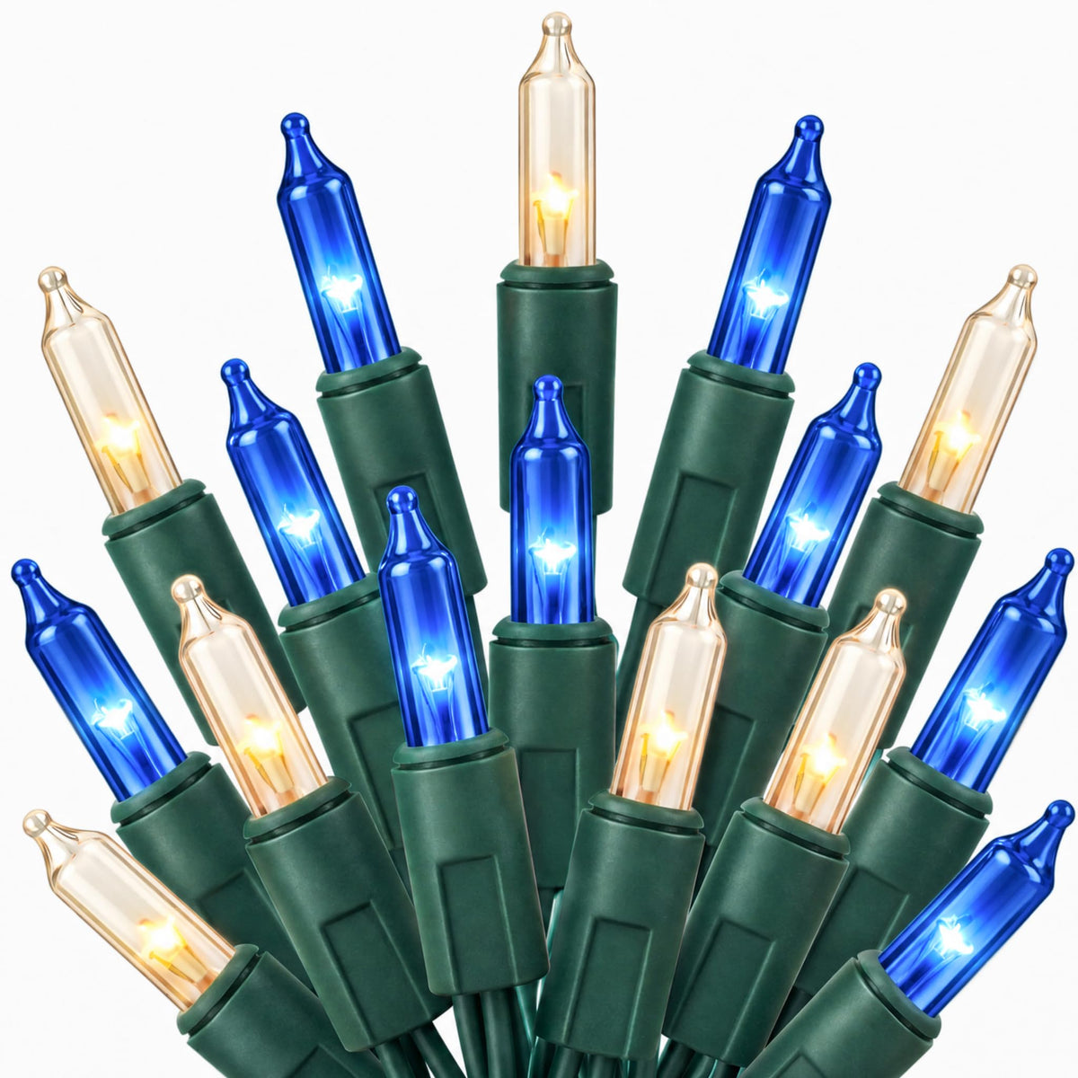 TW SHINE Warm White Christmas Lights Outdoor, 20FT 100 Count Incandescent Christmas Light Indoor, Waterproof Christmas Tree String Lights for Xmas Decorations